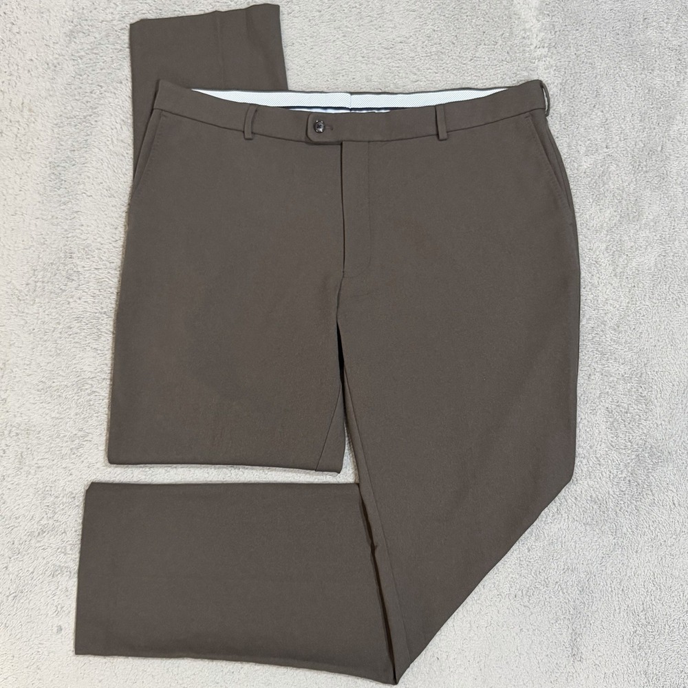 Peter Millar Pants 40x34 Golf Charlotte Performance Trousers Dark Olive Brown